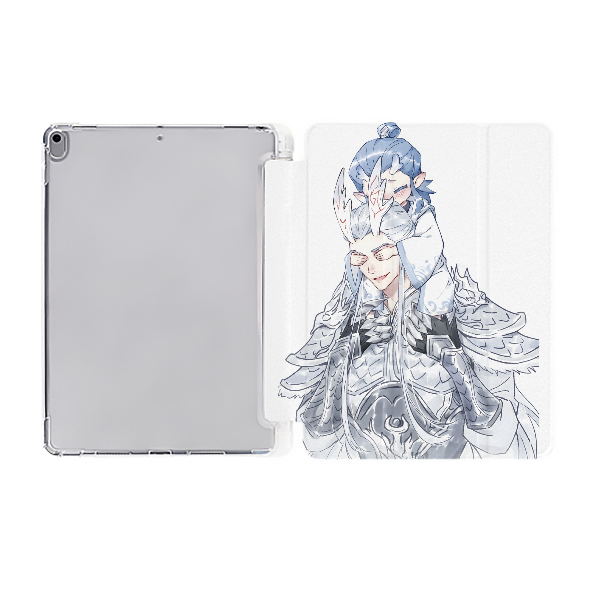 Ne Zha 2 ナタ 魔童の大暴れ IPad ケース ペン収納付き 三つ折りスタンド PUレザー×シリコン 対応機種9.5/10.5/10.9インチ
